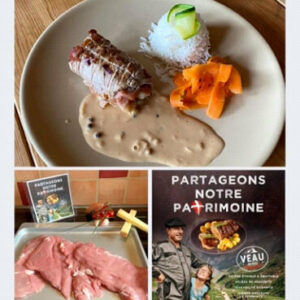 Photos de suggestion de présentation du plat « Rouleau d’escalope de veau savoyard sauce aux poivres »